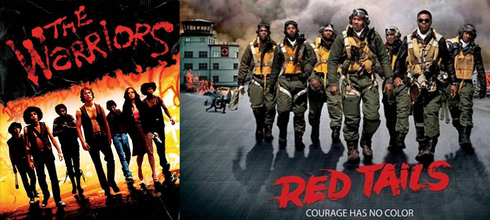 Is the Red Tails Movie Poster a Rip Off of the Classic Movie “The Warriors”?