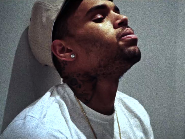 Chris brown looking Sad in love with two women