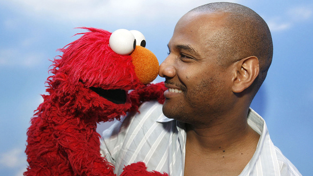Kevin Clash and his puppet Elmo