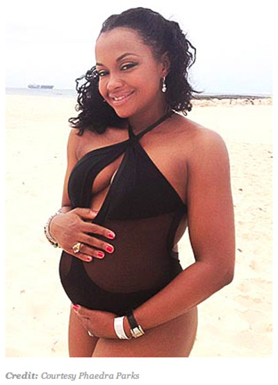 Phaedra Parks Pregnan in Bathing Suit