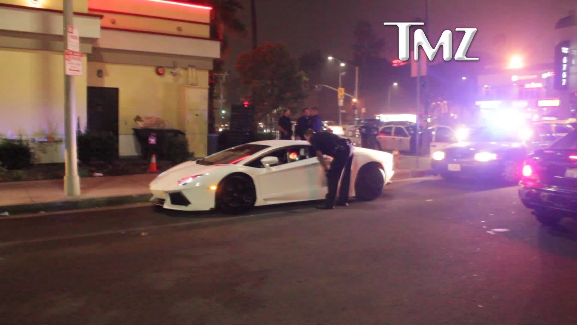 Watch Heartbreaking Video of Tyga Getting his Lamborghini Aventador Towed by LAPD