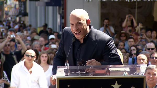 Rare Glimpse At Vin Diesel and His Family as Actor Receives Star on Hollywood Walk of Fame.