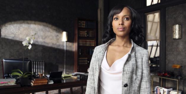 SCANDAL – In the series premiere, “Sweet Baby,” young lawyer Quinn Perkins is offered a job with the crisis management firm Olivia Pope and Associates. Quinn is in awe. Olivia Pope is the former communications director to the President. She and her team of “gladiators in suites” will do whatever it takes to make their clients’ problems go away, and newbie Quinn is initiated into the group with trial by fire on day one. Olivia’s former boss, President Fitzgerald Grant and his chief of staff, Cyrus Beene are never far from her beat – and when a White House intern accuses the President of having an affair, Olivia is the only one they trust to diffuse the problem. But the news hits close to home for Olivia, and Quinn soon realizes Olivia’s clients aren’t the only ones with secrets. “Scandal” premieres THURSDAY, APRIL 5 (10:02-11:00 p.m., ET) on the ABC Television Network. (ABC/DANNY FELD)KERRY WASHINGTON