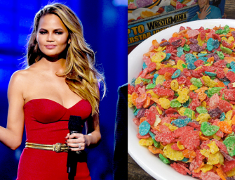 Chrissy Teigen Posts Photo Of Epic Bowl Of Cereal, Internet Trolls Tell Her She Shouldn’t Be Eating It While Pregnant!