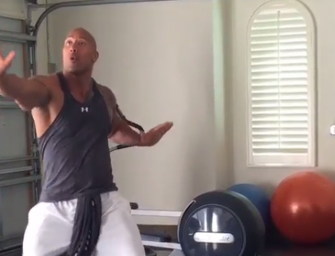WATCH: The Rock Continues To Show Us That He is the Perfect Human.  He Hits the Quan! (VIDEO)