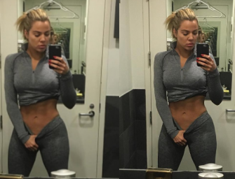 Can You Spot The Difference? Khloe Kardashian Deletes Selfie After Fans Point Out Photoshop Fail (PHOTOS)