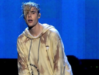 WATCH: Justin Bieber Falls HARD During Concert and Amazingly Doesn’t Miss a Note!  (VIDEO)