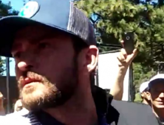 WATCH: Justin Timberlake Gets Smacked (Lovingly Stroked?) In The Face By A Crazy Fan During Golf Tournament! (VIDEO)