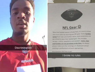 Black Teen Sent Home From Work Because He Wore A Colin Kaepernick Jersey On The Store’s NFL Jersey Day