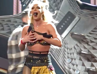 Britney Spears Nearly Loses Her Top During Concert, Watch How Her And Her Backup Dancers Handle The Situation (VIDEO)