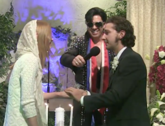 So, Uh, Shia LaBeouf Just Married Mia Goth In A Pretty Bizarre Las Vegas Wedding (PHOTOS AND VIDEO)