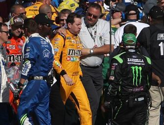 Oh Snap…NASCAR Just Got More Interesting, Watch Kyle Busch And Joey Logano Get Into A Nasty Brawl After Race In Vegas! (VIDEO)