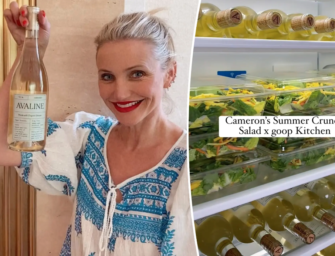 Cameron Diaz Shows Off Her Fridge, And It’s Full Of Salad and Wine!