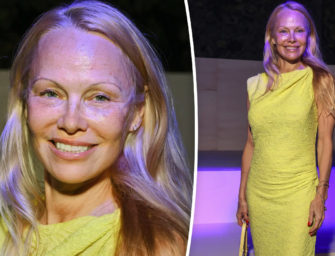 Pamela Anderson Shocks The World By Going “Makeup Free” At Paris Fashion Week