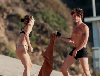 Shawn Mendes And His Older Girlfriend Strip Down To Underwear For Impromptu Beach Outing