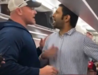 Wild Video Shows American Airlines Passenger Kicked Off Plane In A Headlock After Antisemitic Remarks