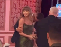 Short Clip Shows Travis Kelce Giving Taylor Swift A Sweet Shoulder Kiss At Fancy Gala